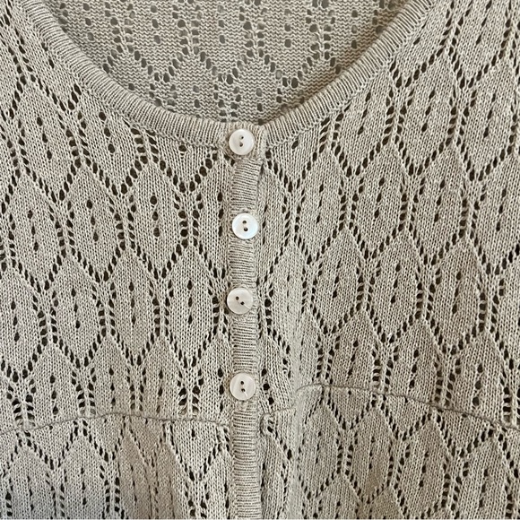 Beige/Tan Knit Baby Doll Long Sleeve - Picture 4 of 7